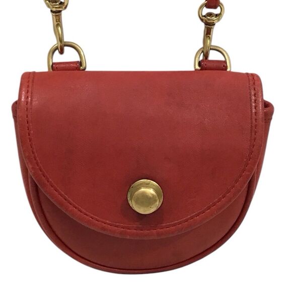 Coach Vintage Red Mini Crossbody Belt Bag Style #9826 - Picture 1 of 13
